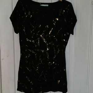 Black and Metallic Gold Shirt